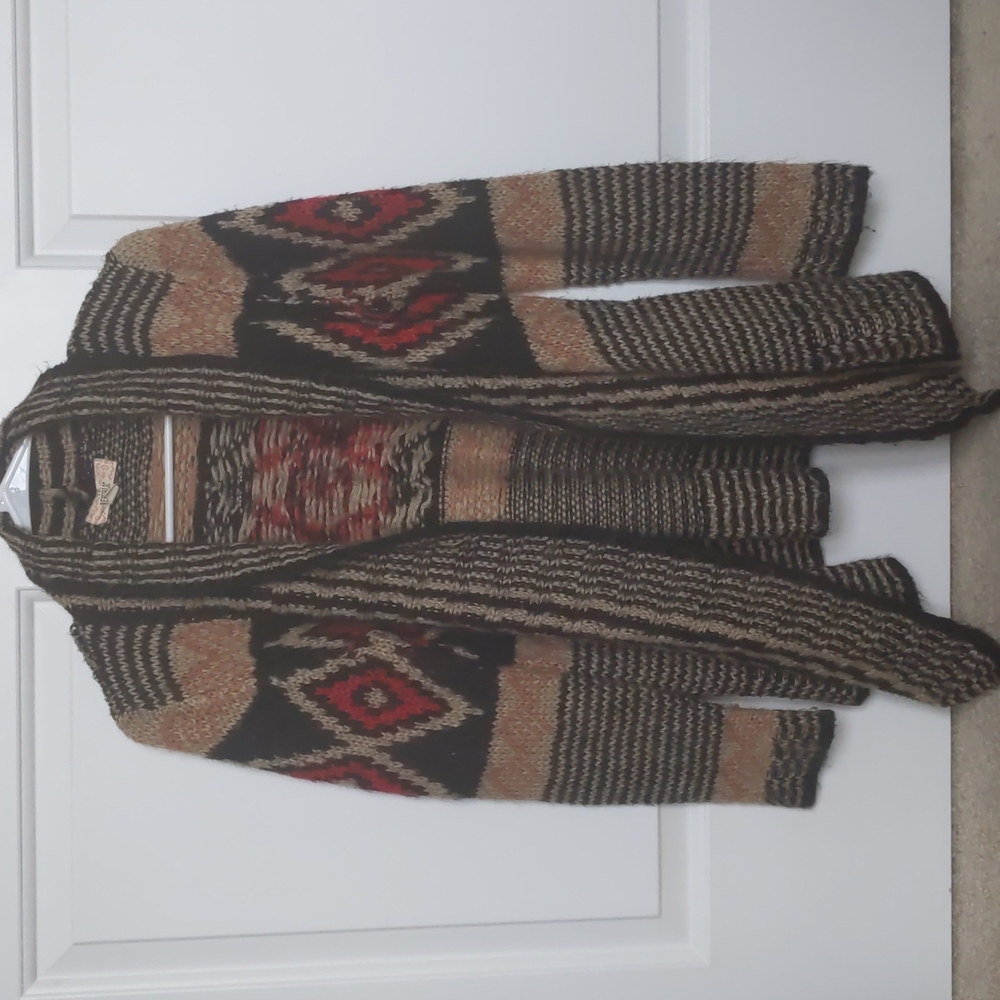 Thick Triangle Print Cardigan